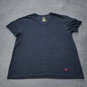 Polo Ralph Lauren V Neck T Shirt T Shirt Black Mens Size L Large